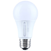Nuvo Lighting S14407 9W LED A19 Bulb | CCT Selectable 2700K-5000K, White Plastic | Low Voltage 12-24V AC/DC | 800 Lumens, E26 Base | Model S14407
