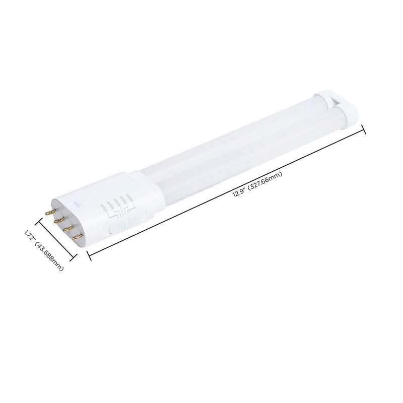 Nuvo Lighting S18417 10W LED PLL T5 Lamp | 2G11 Base, Type A/B, CCT Selectable | Commercial & Food Service Lighting | 1250 Lumens | Model S18417