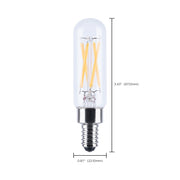 Nuvo Lighting S21382 4W T6 LED Bulb | Vintage Clear Glass Candelabra Base | Dimmable for Chandeliers & Sconces | 4000K Cool White, 400 | Model S21382