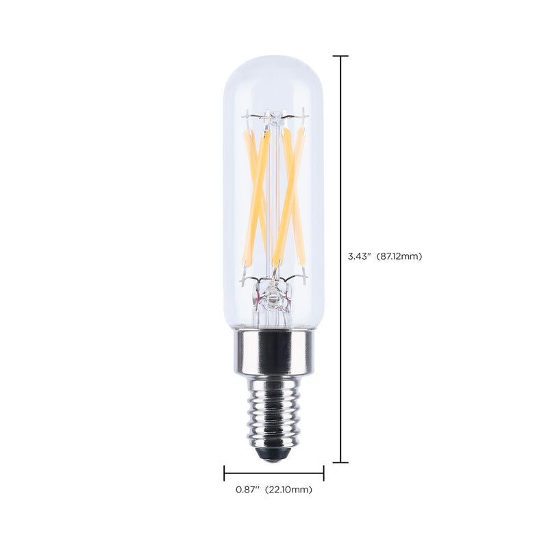 Nuvo Lighting S21383 4W T6 LED Bulb | Vintage Clear Glass Candelabra Base | Dimmable for Chandeliers & Sconces | 5000K Natural Light | Model S21383