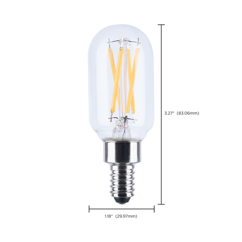 Nuvo Lighting S21385 5W T9 LED Bulb | Clear Glass, 3000K Soft White | Candelabra Base for Chandeliers & Sconces | 550 Lumens | Model S21385
