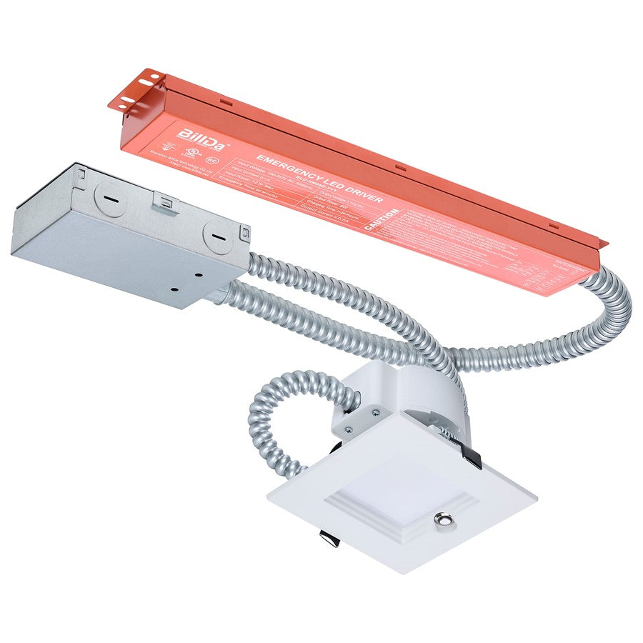 Satco 14.6W Field LED 4" Downlight/Square 120-347V, White - S21612