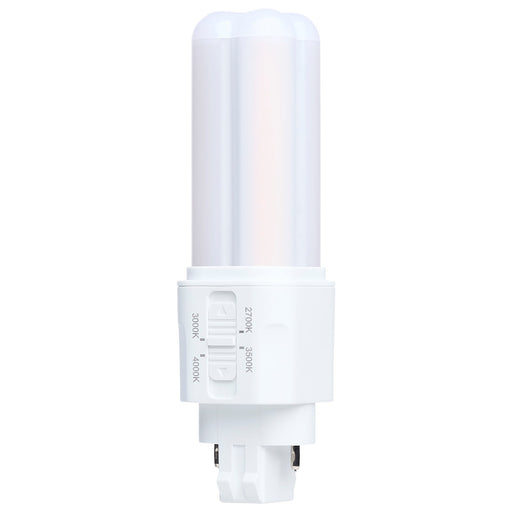 Nuvo Lighting S29882 5.5W PLC LED Bulb | CCT Selectable 2700K-4000K, Frosted Plastic | Type A+B, GX23 Base | 800 Lumens, 120-277V | Model S29882