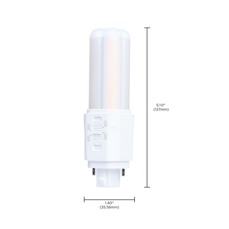 Nuvo Lighting S29883 5.5W LED PLC Lamp | G24d Base, 4-CCT Selectable, Type A/B | Commercial & Residential Retrofit | 800 Lumens | Model S29883