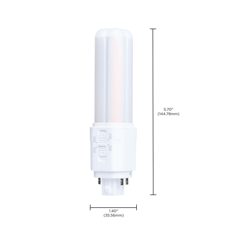 Nuvo Lighting S29884 7W LED PLC Lamp | G24q Base, 4-CCT Selectable, Type A/B | Commercial & Residential Retrofit | 900 Lumens, 50,000 | Model S29884