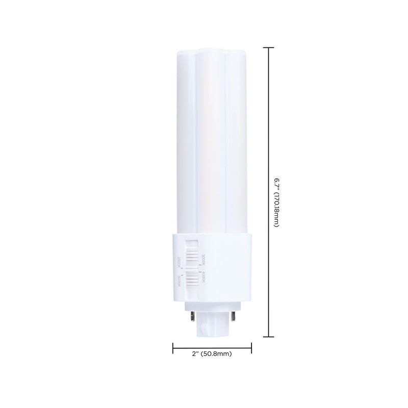 Nuvo Lighting S29888 17W PLT LED Bulb | GX24d Base Type B Ballast Bypass | Selectable 3000K-5000K CCT | 2500 Lumens, Non-Dimmable | Model S29888