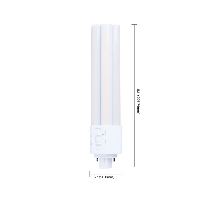 Nuvo Lighting S29889 23W PLT LED Bulb | GX24d Base Type B Ballast Bypass | Selectable 3000K-5000K CCT | 3300 Lumens, Non-Dimmable | Model S29889