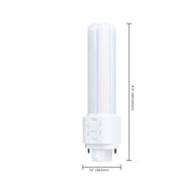 Nuvo Lighting S29899 9W PLC LED Lamp | GX32d Base, CCT Selectable 2700K-4000K | Type A/B Ballast Compatible | 120-277V, 1200 Lumens | Model S29899
