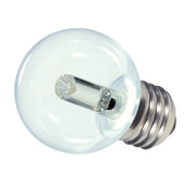 Nuvo Lighting Satco 1.4W LED G16 1/2 Clear Bulb | 2700K Warm White, 36 Lumens, E26 Medium Base | Accent & Decorative Lighting | 2.06 x 2.75 | Model S9158