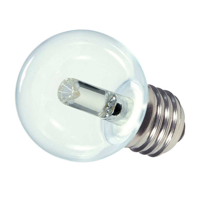 Nuvo Lighting Satco 1.4W LED G16 1/2 Clear Bulb | 2700K Warm White, 36 Lumens, E26 Medium Base | Accent & Decorative Lighting | 2.06 x 2.75 | Model S9158