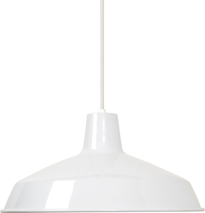 Nuvo Lighting 1-Light 16in Pendant | Traditional White Glass Warehouse Shade | Kitchen Island & Dining Room | 16 x 16 x 8.125 in | Model SF76-283