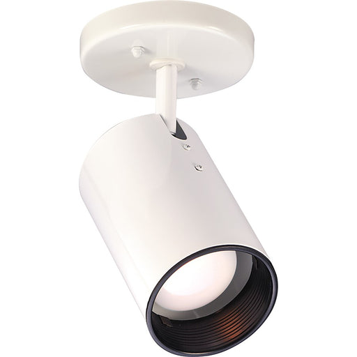 Nuvo Lighting Straight Cylinder 8.5in 1-Light Flush Mount | Traditional White Aluminum Shade | Hallway & Bathroom Ceiling Light | 8.5 in H | Model SF76-412