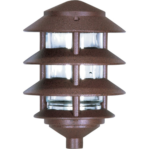 Nuvo Lighting 4 Louver Pagoda 8.6in 1-Light Garden Light | Traditional Old Bronze | Landscape & Pathway Accent | 6.1 x 8.6 in, Wet Rated | Model SF76-633