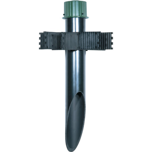 Nuvo Lighting Green Cap Stake Post 18in 1-Light Post Light | Traditional Green Metal | Garden Path & Driveway | 2 x 18 in | Model SF76-638