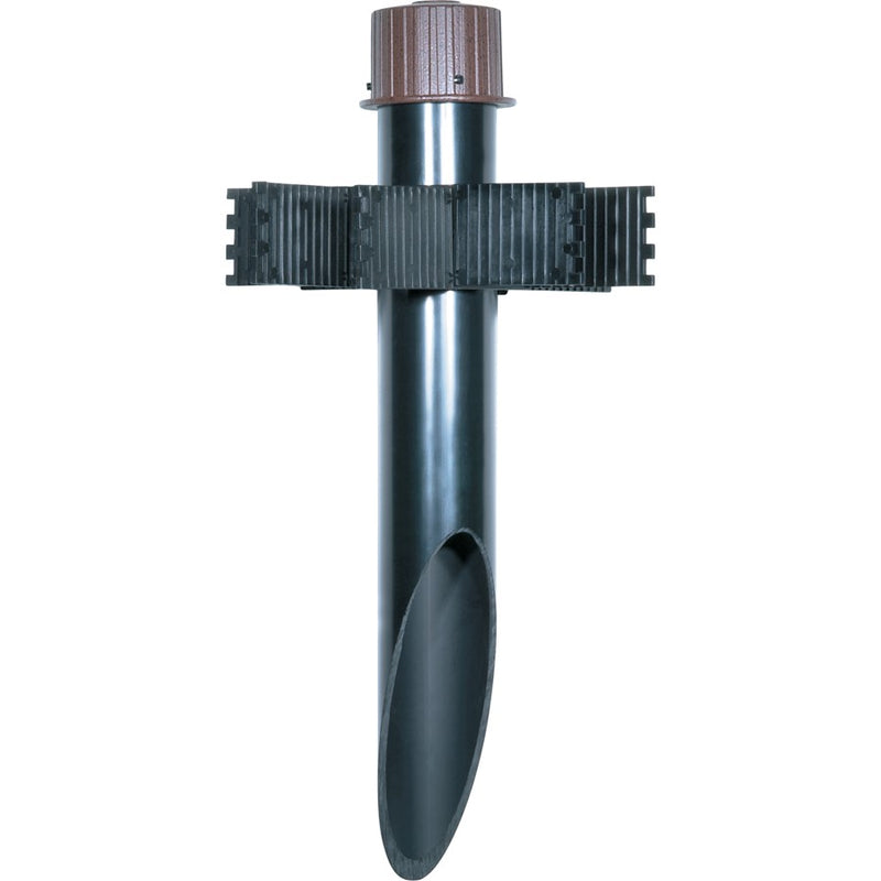 Nuvo Lighting Cap Stake Post Light 18in 1-Light Post Light | Traditional Old Bronze | Pathway & Garden Accent | 2 x 2 x 18 in | Model SF76-639