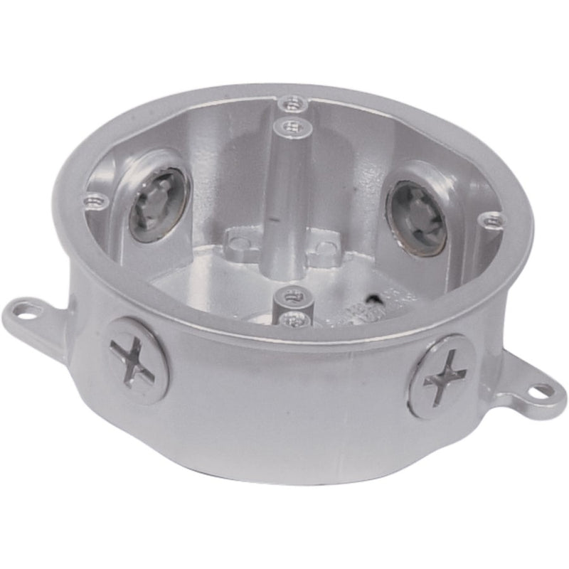 Nuvo Lighting SF76-651 Metallic Silver Die Cast Junction Box | Traditional Metal | Indoor Electrical Box | 4 x 5.38 x 1.75 in | Model SF76-651