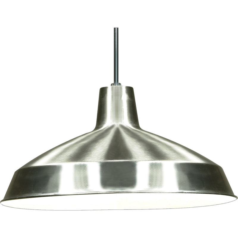 Nuvo Lighting 16in 1-Light Pendant | Traditional Brushed Nickel and Aluminum Warehouse Shade | Kitchen Island & Dining Room | 16 x 16 x | Model SF76-661