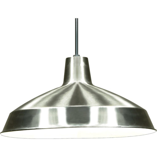 Nuvo Lighting 16in 1-Light Pendant | Traditional Brushed Nickel and Aluminum Warehouse Shade | Kitchen Island & Dining Room | 16 x 16 x | Model SF76-661