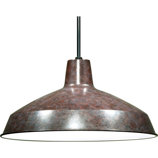 Nuvo Lighting SF76-662 16in 1-Light Pendant | Traditional Old Bronze Aluminum Warehouse Shade | Kitchen Island & Dining Room | 16 x 16 x | Model SF76-662