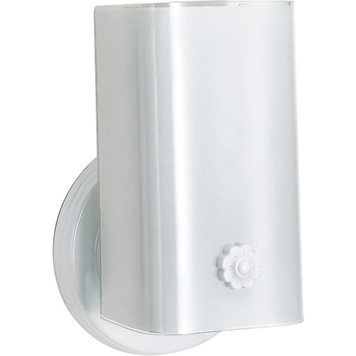 Nuvo Lighting 1-Light 7in Vanity Light | Traditional White Glass and White Finish | Bathroom Vanity | 4.5 x 4.25 x 7.5 in | Model SF77-086
