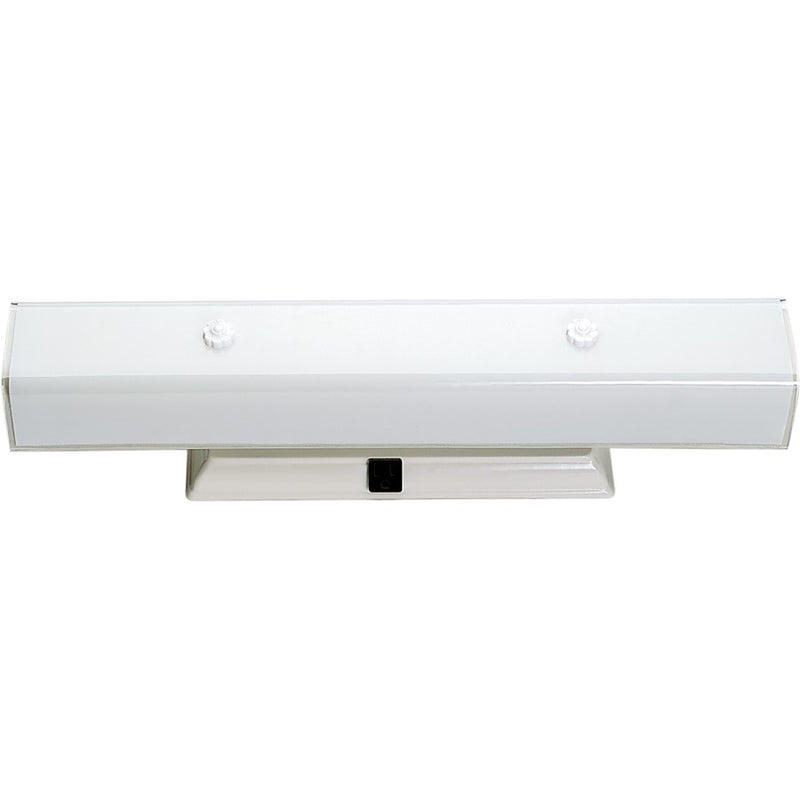 Nuvo Lighting 24in 4-Light Vanity Light | Traditional White and White U Channel Glass | Bathroom Vanity | 24 x 4.75 x 4.25 in | Model SF77-088