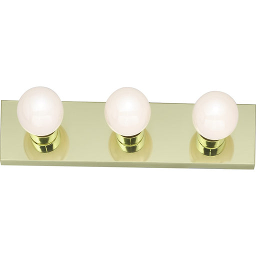 Nuvo Lighting SF77-188 3-Light 18in Vanity Strip | Traditional Polished Brass and Clear Glass | Bathroom Vanity Light | 18 x 4.75 x 2 in | Model SF77-188