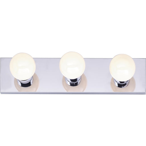 Nuvo Lighting 3-Light 18in Vanity Strip | Traditional Polished Nickel and Clear Glass | Bathroom Vanity Light | 18 x 4.75 x 2 in | Model SF77-192
