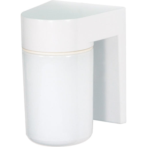 Nuvo Lighting SF77-530 8in 1-Light Outdoor Wall Mount | Traditional White and White Glass Plastic | Covered Patio & Entryway | 14 x 9.5 in | Model SF77-530