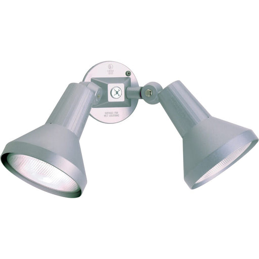 Nuvo SF77-703 15in 2-Light Flood Light | Traditional Gray Aluminum | Outdoor Security & Landscape | 15 x 8 in | Model SF77-703