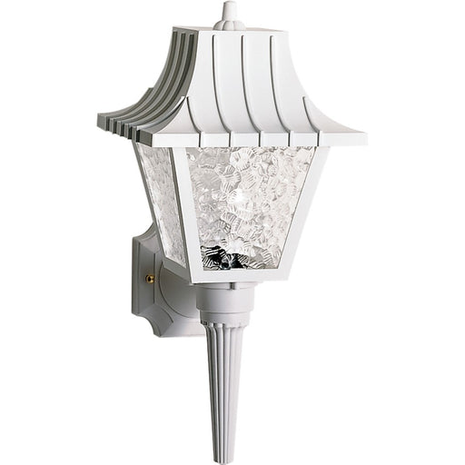Nuvo SF77-853 18in 1-Light Outdoor Wall Lantern | Traditional White Aluminum with Textured Acrylic Panels | Covered Patio & Entryway | 8 | Model SF77-853