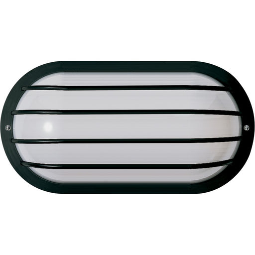 Nuvo SF77-857 1-Light 10in Oval Outdoor Wall Lantern | Traditional Black Aluminum and Polysynthetic Lens | Covered Patio & Entryway | 5 x | Model SF77-857