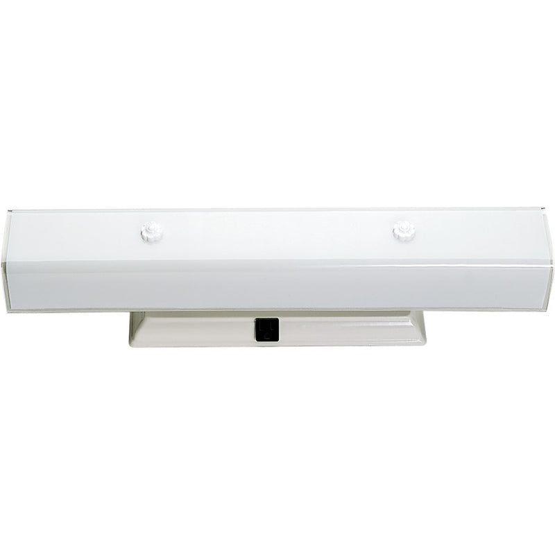 Nuvo Lighting 4-Light 24in Vanity Light | Traditional White and White U-Channel Glass | Bathroom Vanity | 24 x 4.75 x 4.25 in | Model SF77-991