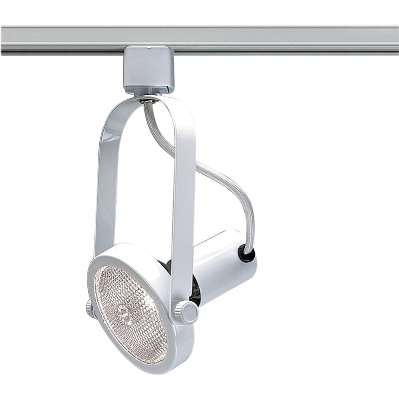 Nuvo Lighting TH224 1-Light Track Head | Transitional White Gimbal Ring | Kitchen & Accent Lighting | 150W PAR38, 6.25in H | Model TH224