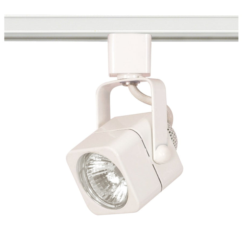 Nuvo Lighting TH312 1-Light Track Head | Transitional White Metal | Accent & Display Lighting | 50W MR16 GU10, 2.25 x 3.25 in | Model TH312