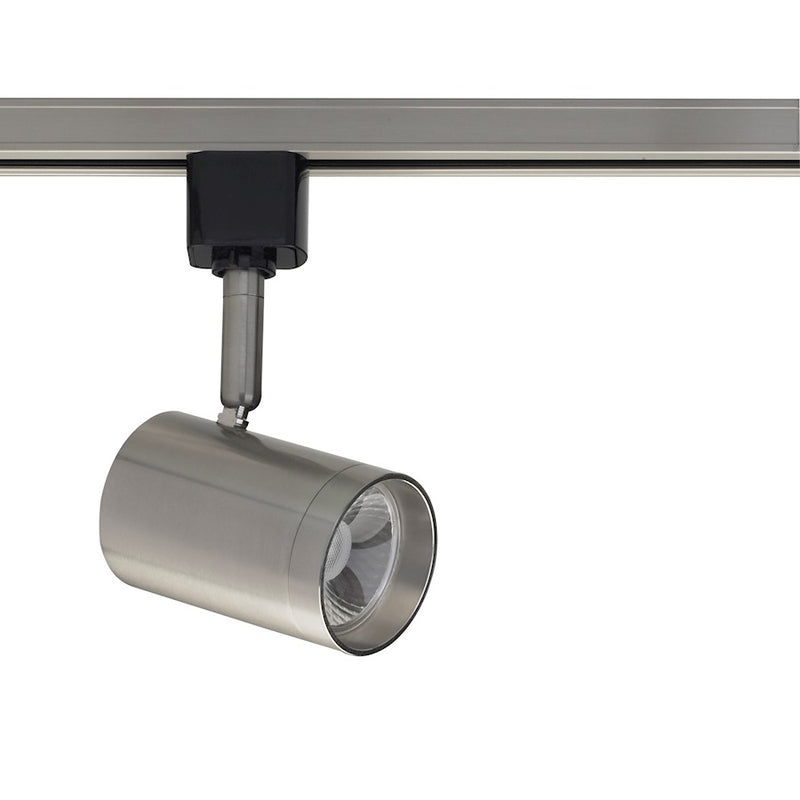 Nuvo Lighting TH475 1-Light LED Track Head | Contemporary Brushed Nickel Small Cylinder | Living Room & Kitchen Accent | 1020 Lumens 3000K | Model TH475