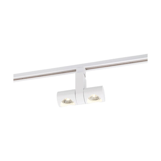 Nuvo Lighting TH483 24W LED Track Head | Modern White Dual Pipe | Living Room & Retail Accent | 2040 Lumens 3000K 90CRI Dimmable | Model TH483