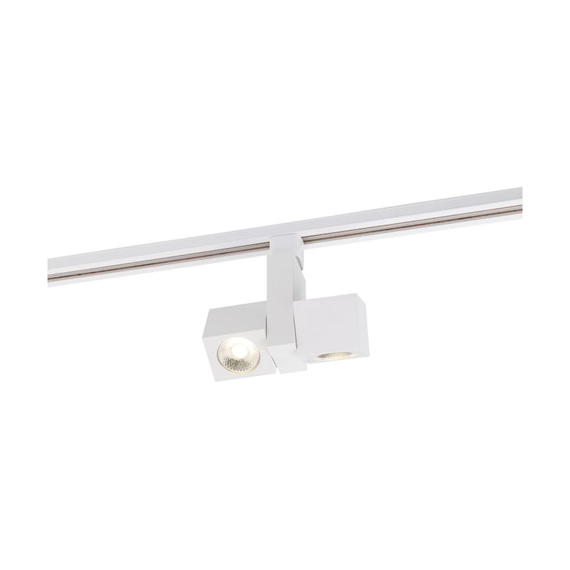 Nuvo Lighting TH487 24W LED Track Head Dual Square White | Modern Contemporary White Finish | Living Room & Kitchen Accent | 2040 Lumens | Model TH487