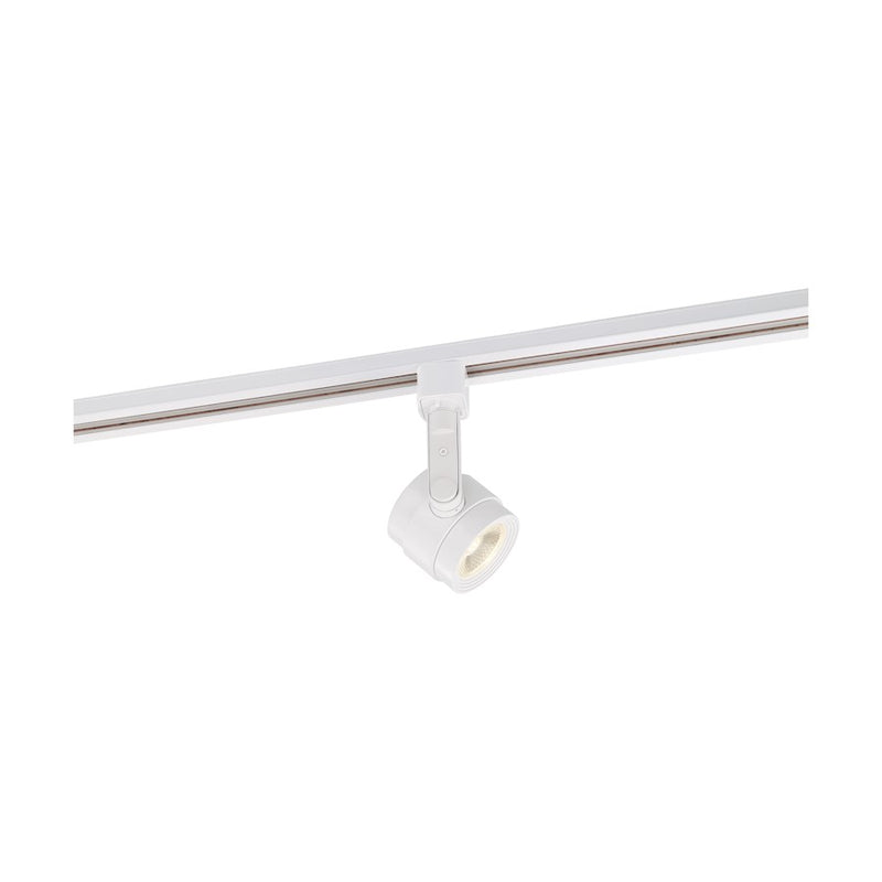 Nuvo Lighting Piston 5.25in 1-Light Track Head | Modern White Finish | Living Room & Retail Accent Lighting | 1020 Lumens 3000K 90CRI | Model TH497