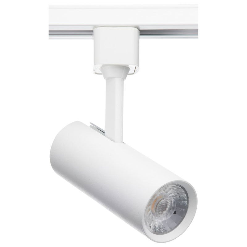 Nuvo Lighting TH601 10W LED Track Head | Transitional White Cylinder | Commercial & Retail Accent Lighting | 600 Lumens, 24° Beam, Dimmable | Model TH601