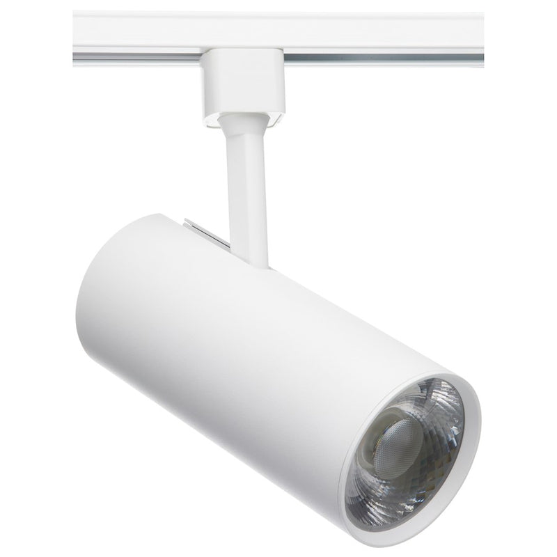 Nuvo Lighting Satco Pro Series 30W LED Track Head | White Cylinder 24° Beam Angle | Commercial, Retail & Hospitality Accent | 2000 Lumens | Model TH621