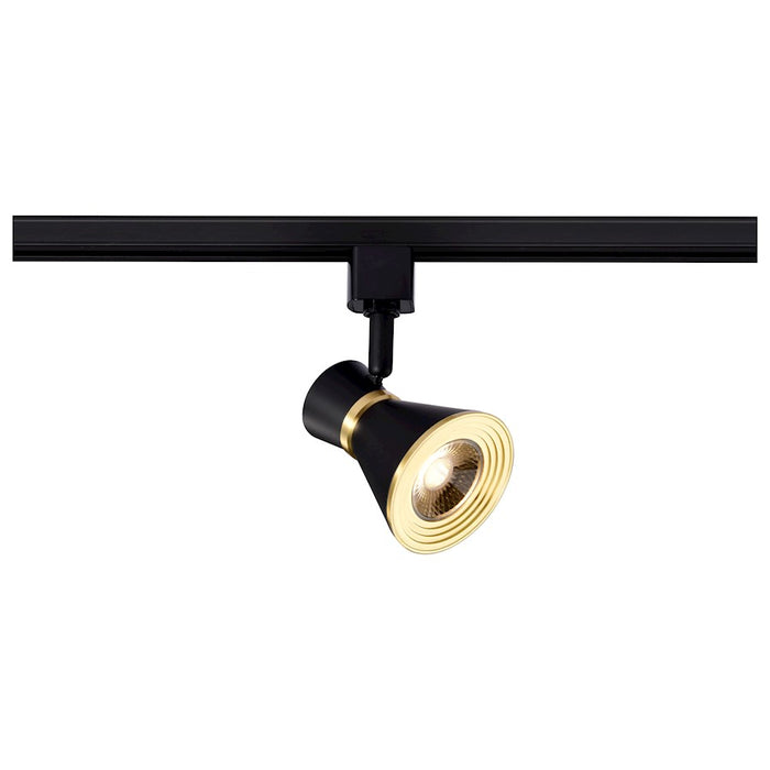 Satco 12W LED Cinch Track Head 3000K Matte Black/Brushed Brass