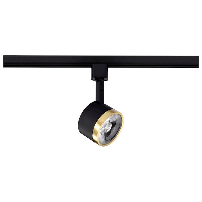 Satco 12W 635 LED Track Head Round 3000K, Matte Black/Brushed Brass - TH635