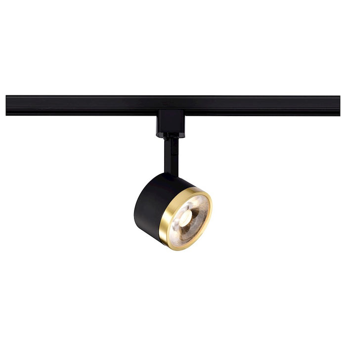 Satco 12W 635 LED Track Head Round 3000K, Matte Black/Brushed Brass