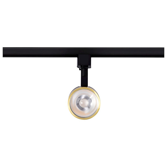 Satco 12W 635 LED Track Head Round 3000K, Matte Black/Brushed Brass