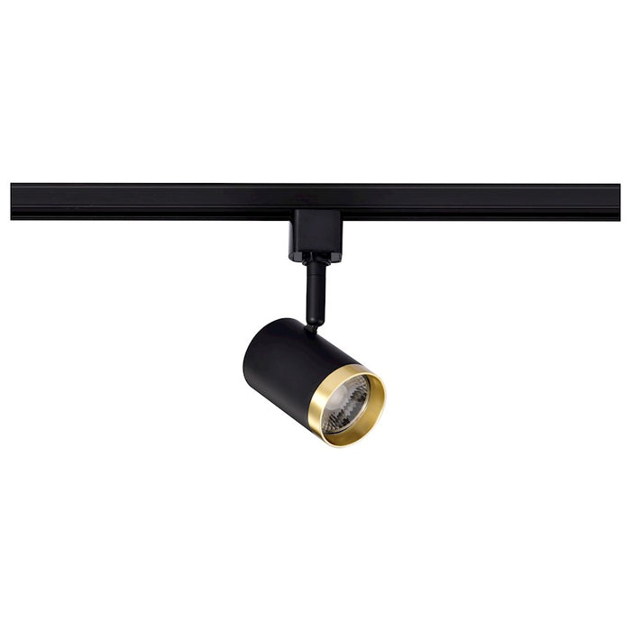 Satco 12W 637 LED Small Cylindrical Track Head 3000K Black/Brushed Brass - TH637