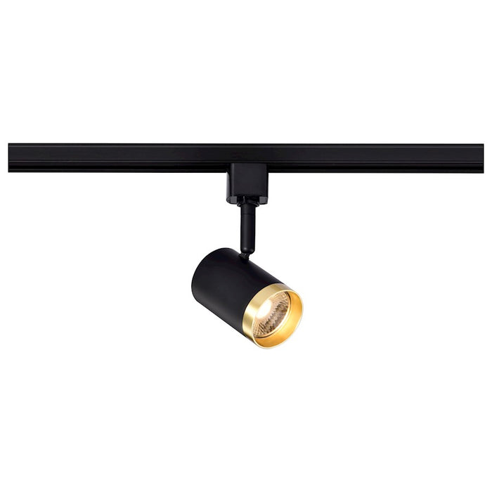 Satco 12W 637 LED Small Cylindrical Track Head 3000K Black/Brushed Brass