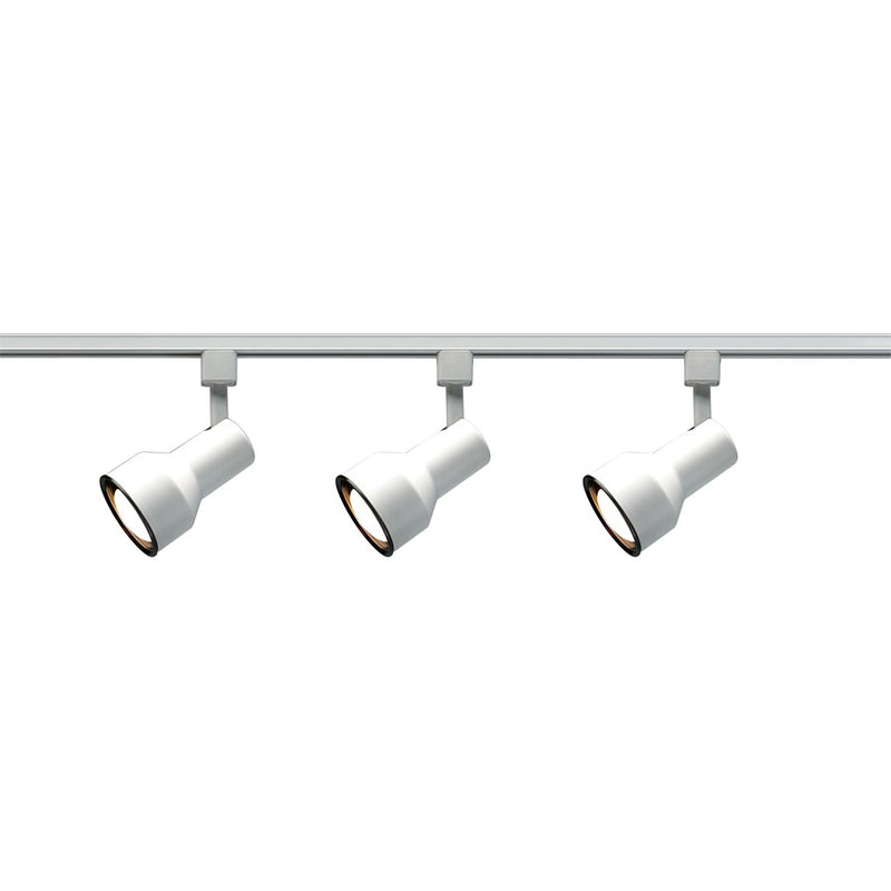 Nuvo Lighting Step Cylinder 3-Light Track Kit | Transitional White Finish | Living Room & Kitchen Accent | 1.5 x 9.75 in | Model TK320