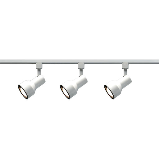 Nuvo Lighting Step Cylinder 3-Light Track Kit | Transitional White Finish | Living Room & Kitchen Accent | 1.5 x 9.75 in | Model TK320