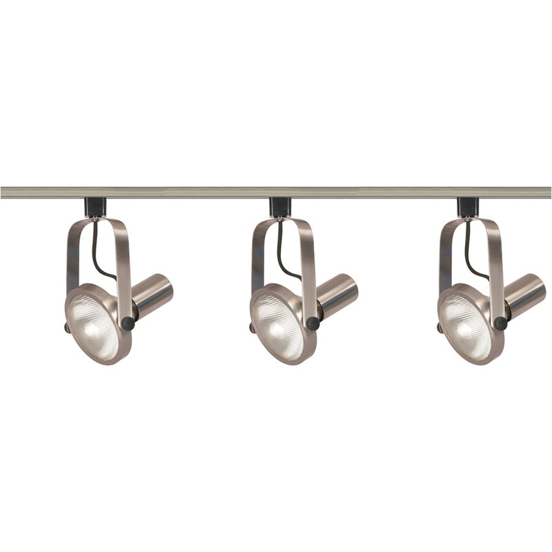 Nuvo Lighting TK343 24in 3-Light Track Lighting Kit | Transitional Brushed Nickel with Gimbal Rings | Kitchen Island & Living Room | 24 x | Model TK343
