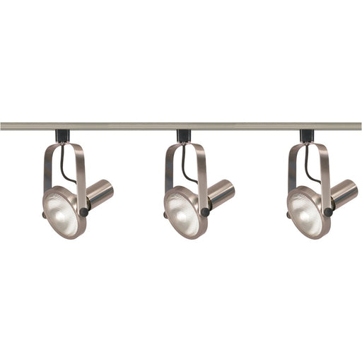 Nuvo Lighting TK343 24in 3-Light Track Lighting Kit | Transitional Brushed Nickel with Gimbal Rings | Kitchen Island & Living Room | 24 x | Model TK343